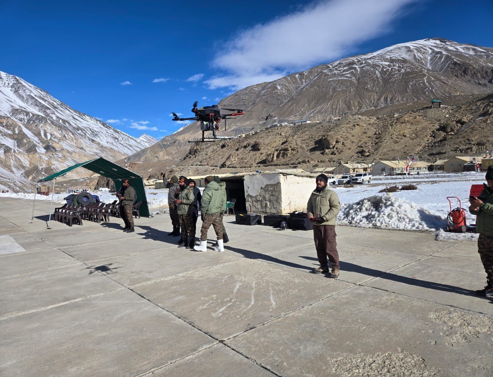 Flying at a high-altitude post