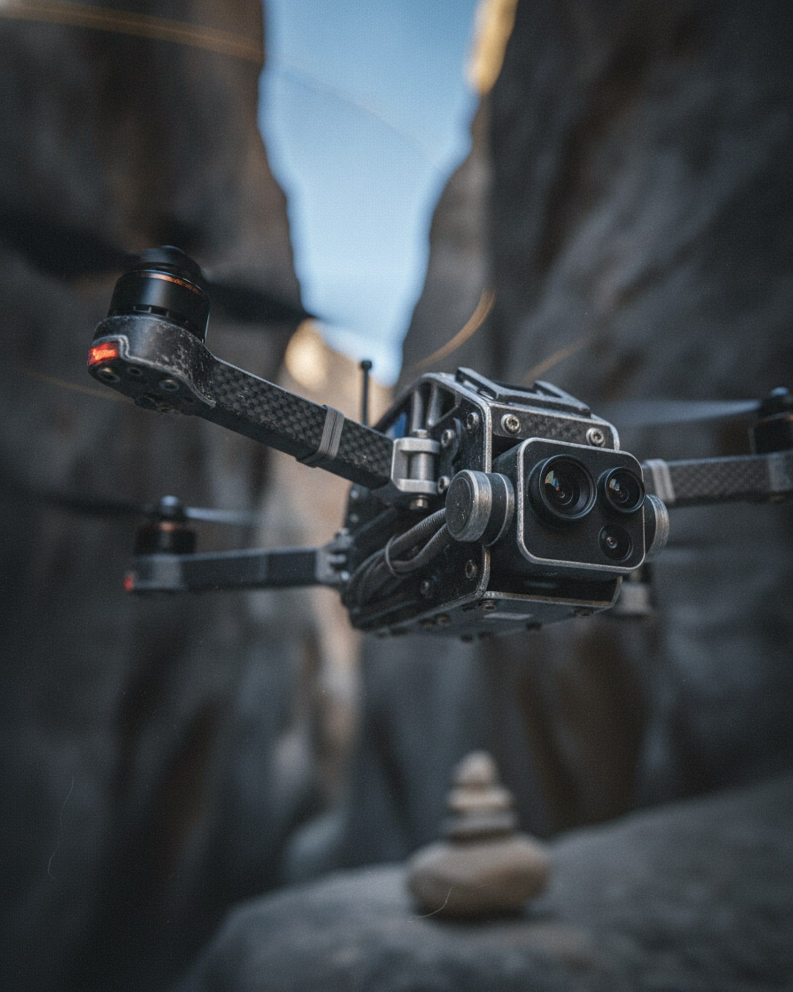 Navigation-Denied UAV, close detail