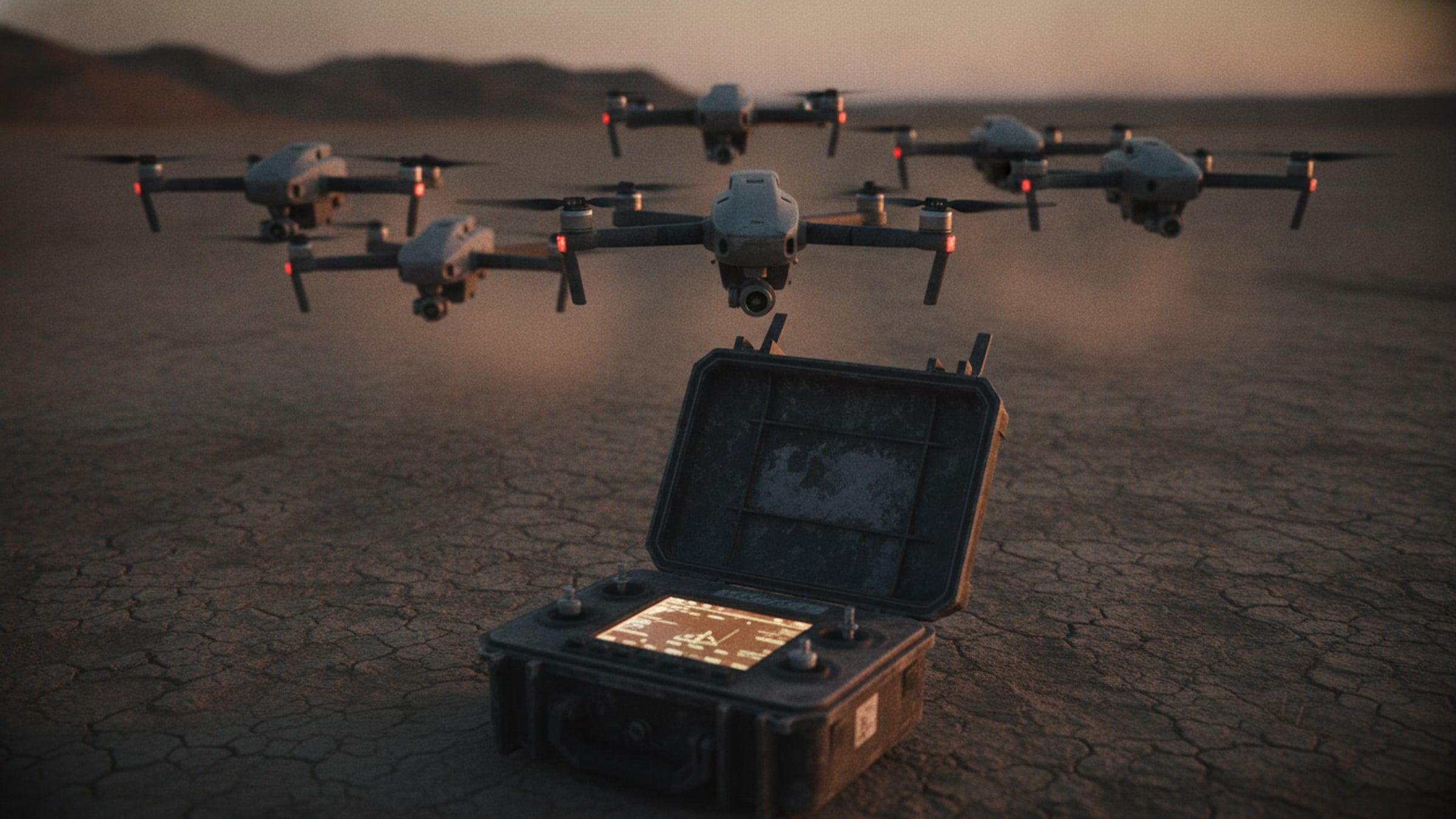 Swarm UAV System deployed in the field